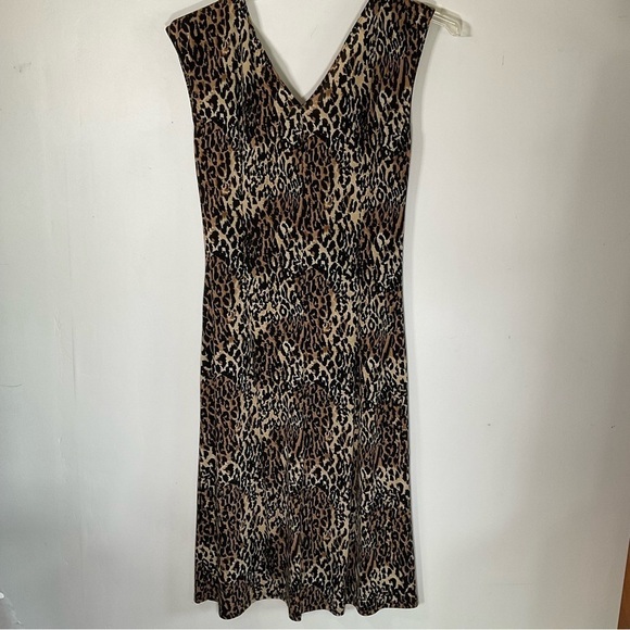 Tiana B. Dress Leopard Print Midi Sleeveless Stretch Size M - Picture 5 of 11